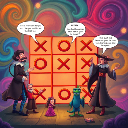 Tic Tac Toe: Rhyme and Rumble - Text-based game