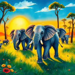 Trunk & Tumble: Elephants on the Run - Text-based game