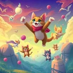 Flappy Cats: Battle of the Fur - Text-based game