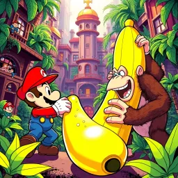 Banana Brawl: Kong vs. Mario - Text-based game