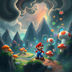 Mario: Into the Cascading Abyss - Text-based game