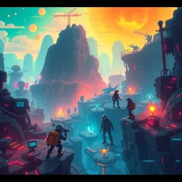 The Reckless Quest of Pixel Pioneers - Text-based game
