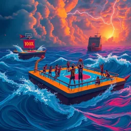 Hoops Ahoy: Oceanic Showdown - Text-based game