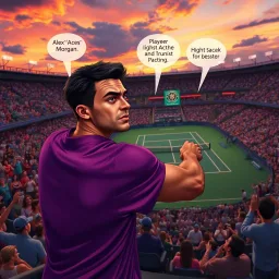 Net Gains: The Epic Tennis Showdown - Text-based game