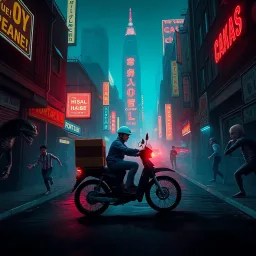 Pack Man: Neon Nightmares - Text-based game