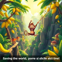 Banana Blitz: The Bumbling Rescue - Text-based game