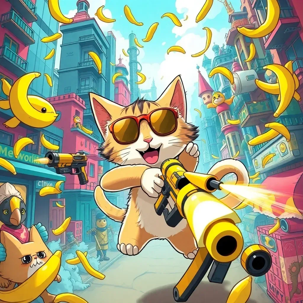 Feline Firepower: Bananas and Chaos
