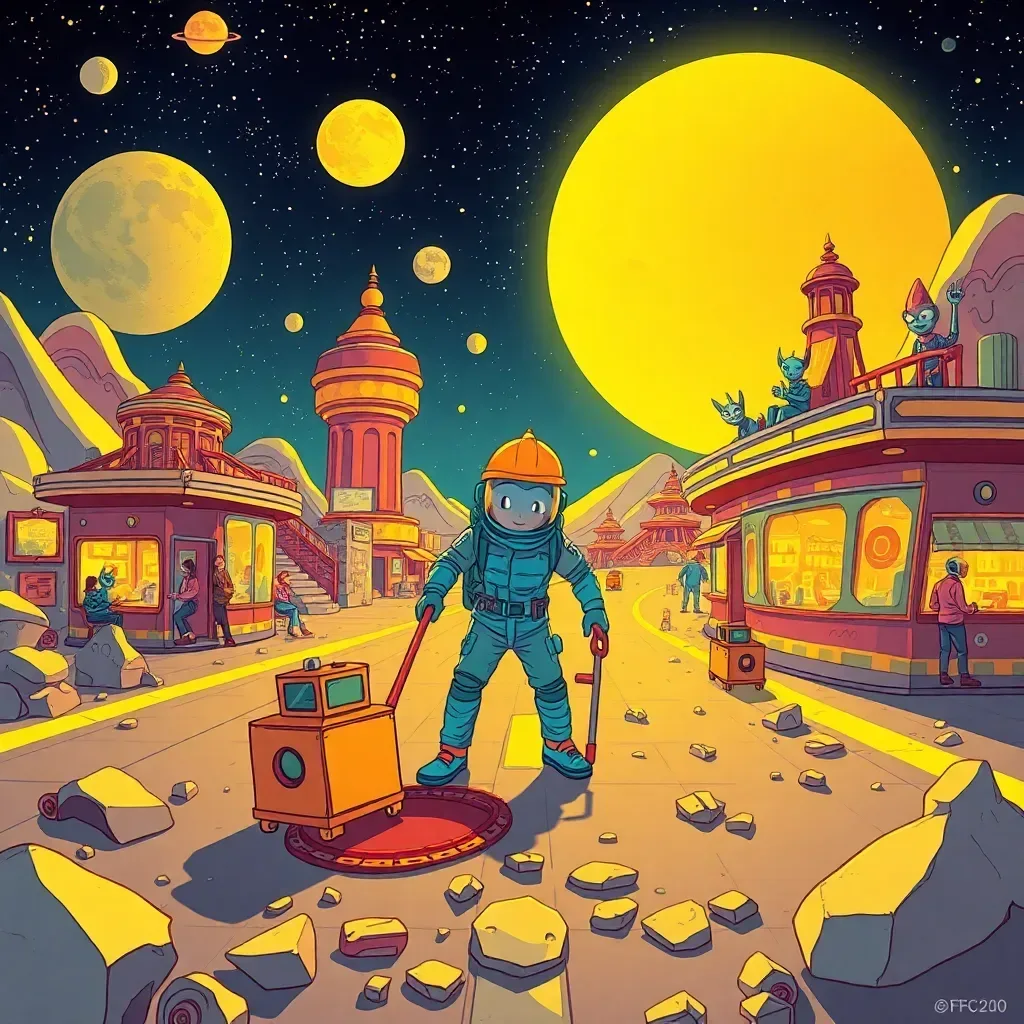 Galactic Pothole: Road to the Moon