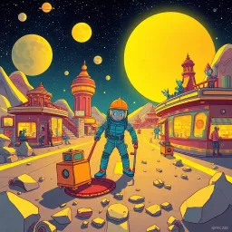 Galactic Pothole: Road to the Moon - Text-based game