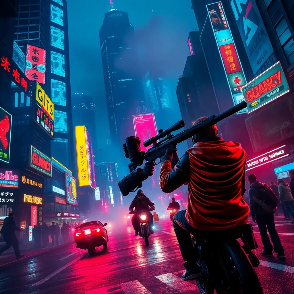Neon Drift: A Bullet Odyssey