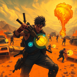 Quantum Showdown: Heroes of the Wastes - Text-based game