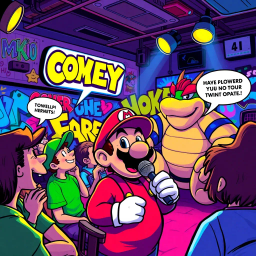 Mario's Stand-Up Showdown - Text-based game