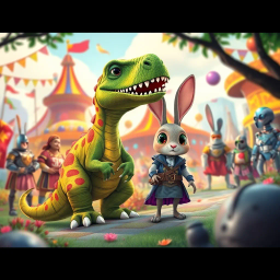 Dino Dash & Bunny Bash - Text-based game