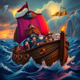 Treasure Tempest: The Rise of Captain Curse - Text-based game