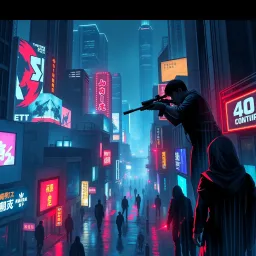 Neon Snipers: Don't Blink! - Text-based game
