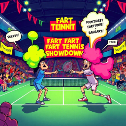 Fart Tennis Showdown - Text-based game