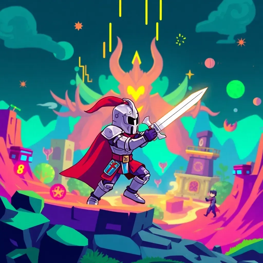 Pixel Paladin: Galactic Flicker