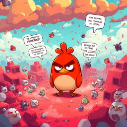 Angry Birdmageddon - Text-based game