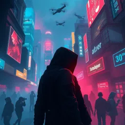 Neon Grit: Data Shadows - Text-based game