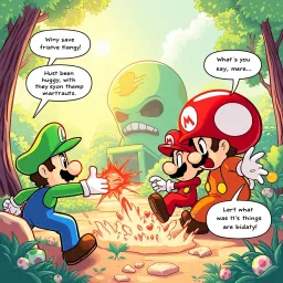 Mario & Luigi: The Royal Rumble - Text-based game