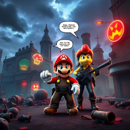 Mario's Dystopian Odyssey - Text-based game