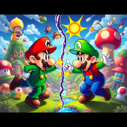 Sibling Rivalry: The Battle for the Mushroom Kingdom - Text-based game