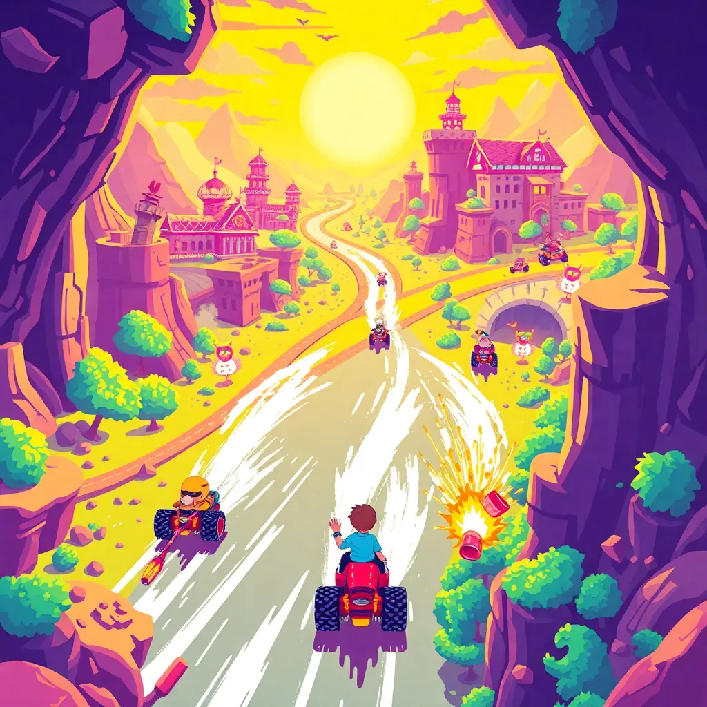 Pixel Race Rivals Text Game — Infinity Arcade