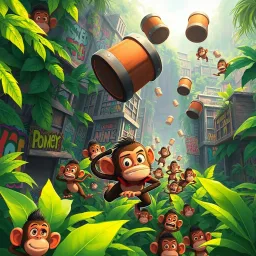 Barrel Brawl: Monkey Mayhem - Text-based game