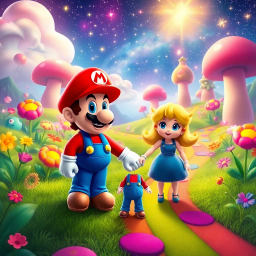 Rainbow Realms: Mario's Quest for Love - Text-based game