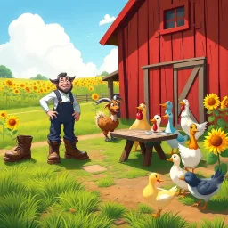Fur & Feathers: The Chaotic Farm Chronicles - Text-based game