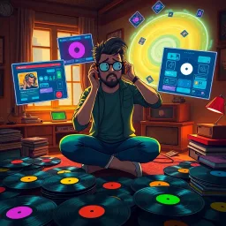 Vinyl & Vectors: A Web Developer's Odyssey - Text-based game