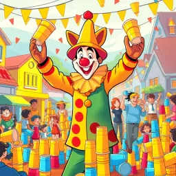 Cup Chaos: The Stacking Saga - Text-based game
