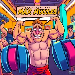 Musclebound Mayhem - Text-based game