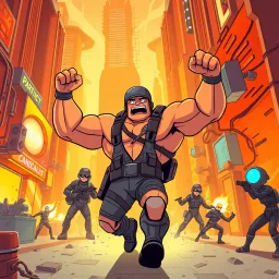 Musclebound Mayhem - Text-based game