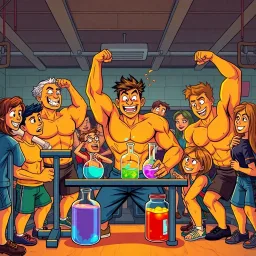 Musclebound Mayhem - Text-based game
