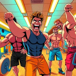 Musclebound Mayhem - Text-based game