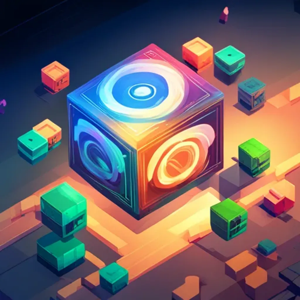 Spinning Glyph Cube