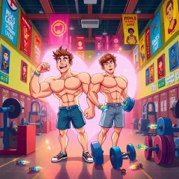 Musclebound Love: A Flex of Passion - Text-based game