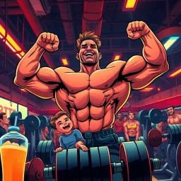 Musclebound Mayhem - Text-based game