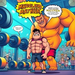 Musclebound Mayhem - Text-based game