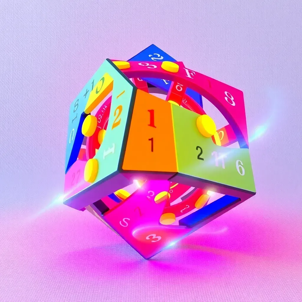 Spinning Math Cube