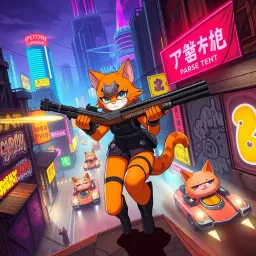 Feline Firepower: Shotgun Showdown - Text-based game