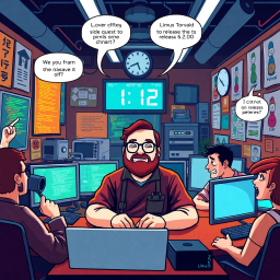 Kernel Chaos: The Great Merge - Text-based game