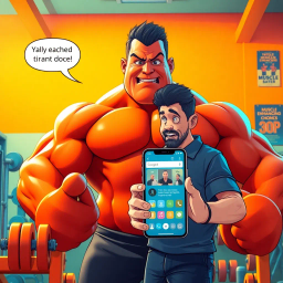 Muscle Mayhem: The Dad Bot Conspiracy - Text-based game