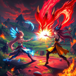 Pokegirls: Elemental Battles - Text-based game