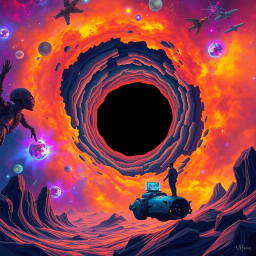 Galactic Hitchhiker: The Black Hole Chronicles - Text-based game