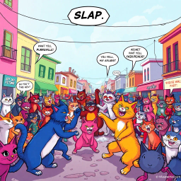 Slapocalypse: The Feline Duel - Text-based game