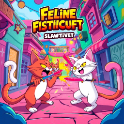 Feline Fisticuffs: Slapfest Royale - Text-based game