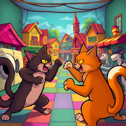 Feline Fisticuffs - Text-based game