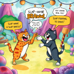 Paw-Slap Brawl - Text-based game